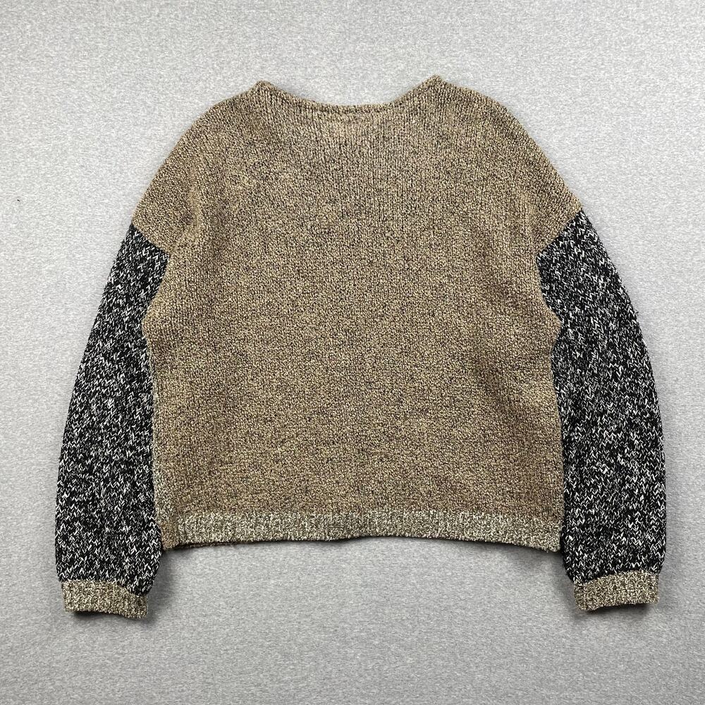 Vintage JP Berringer Cardigan Sweater Womens L Colorblock Button-Front Grandpa - Picture 3 of 16